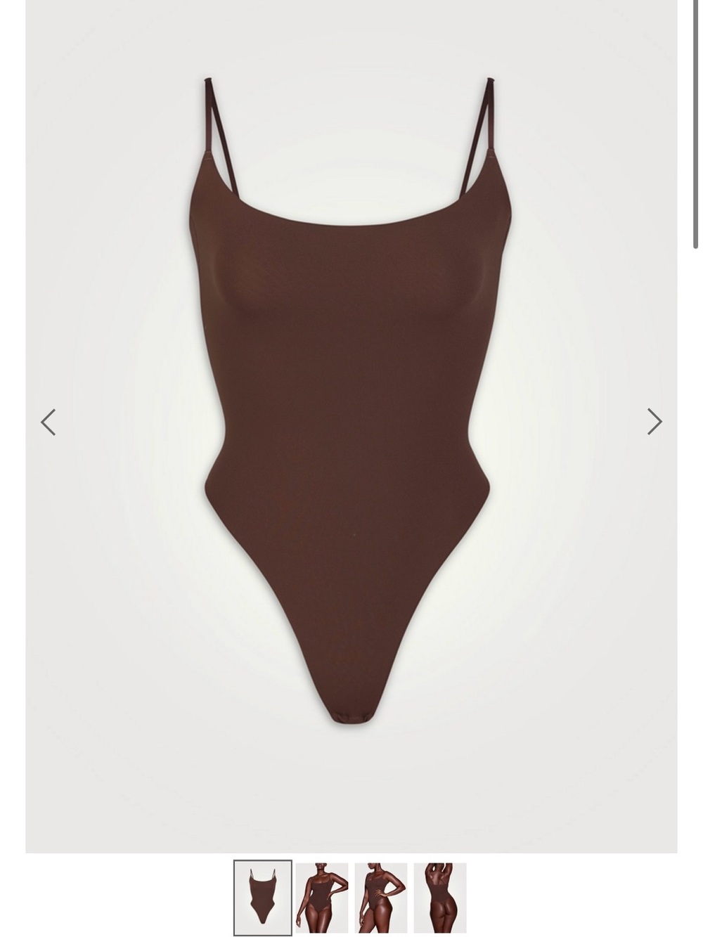 Skims Fits Everybody Cami Bodysuit Brown